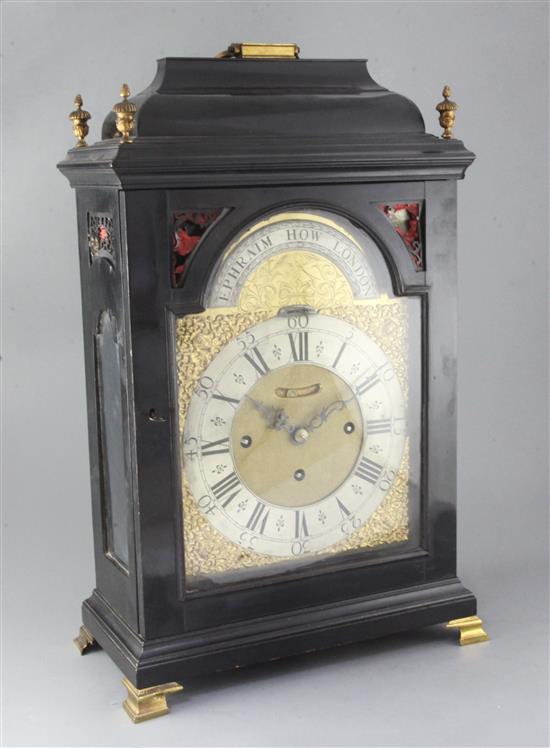 A second quarter of the 18th century and later quarter chiming table clock, height 25.5in.